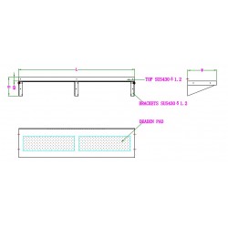 300 ÉTAGÈRE MURALES EN INOX 1200 INCL. CONSOLES - 1200x300x190 mm