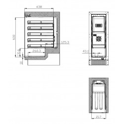 RAFRAÎCHISSEURS À VIN 50L SINGLE ZONE - 295x570x820 mm