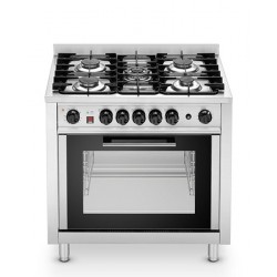 CUISINIERE INOX 5 FEUX AVEC...