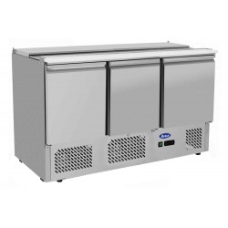 MEUBLE SALADETTE CAPOT INOX 3 PORTES