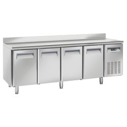 Table réfrigérée négative 325X410 4 portes dosseret inox 485L