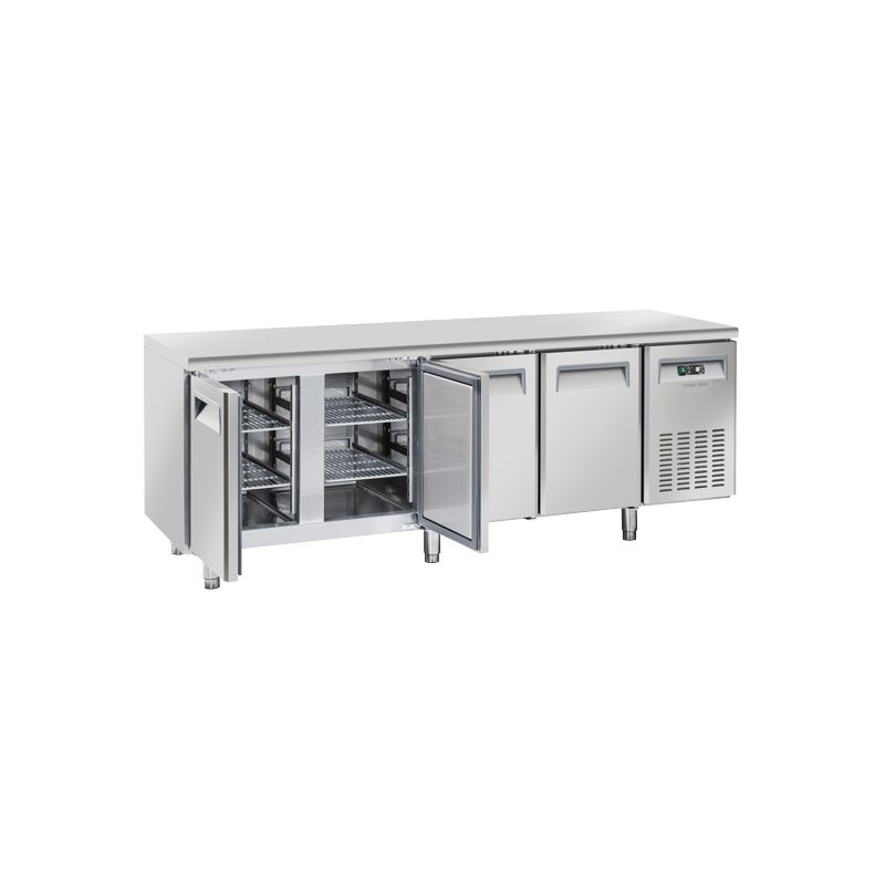 Table réfrigérée négative 325X410 4 portes inox 485L