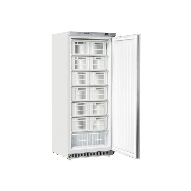 Armoire négative économique 1 porte pour paniers ABS blanc 600L