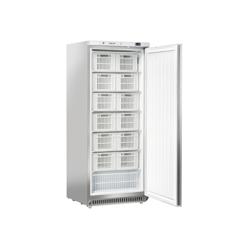 Armoire négative économique 1 porte pour paniers ABS blanc 600L