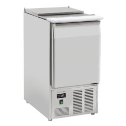 Saladette réfrigérée ouverte 1 porte GN1/1 inox 103 L