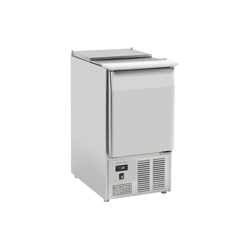 Saladette réfrigérée ouverte 1 porte GN1/1 inox 103 L