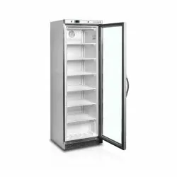 Congélateurs verticaux de vitrine - 400 litres -24 à -10 - °C - 1 porte vitrée chauffée battantes - Inox - Électronique - Statiq