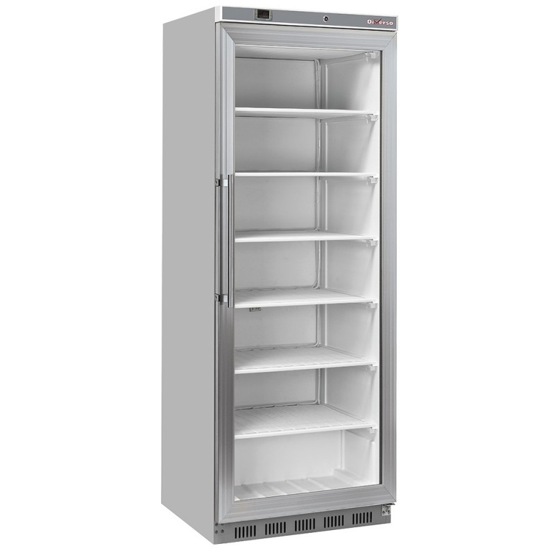 Armoire de congélation à porte vitrée, statique, 400L - Acier inoxydable