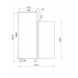 Armoire réfrigérée Positive 2 Portes Inox 1200 L